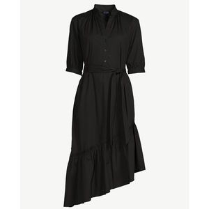 NWT Scoop asymmetrical Midi Dress Black Medium